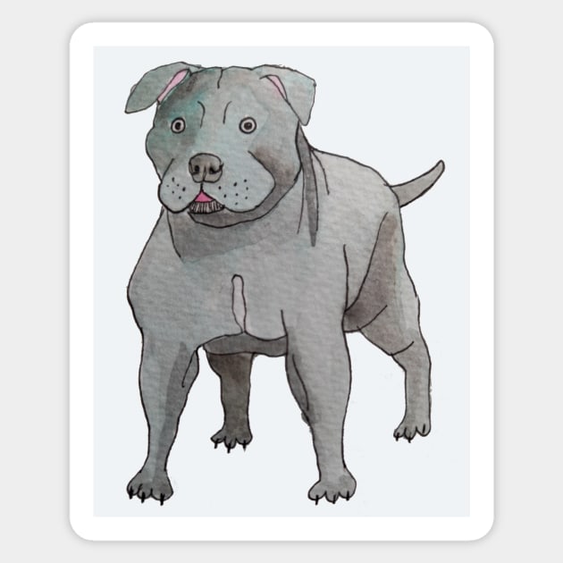 English Staffordshire Bull terrier Sticker by doggyshop